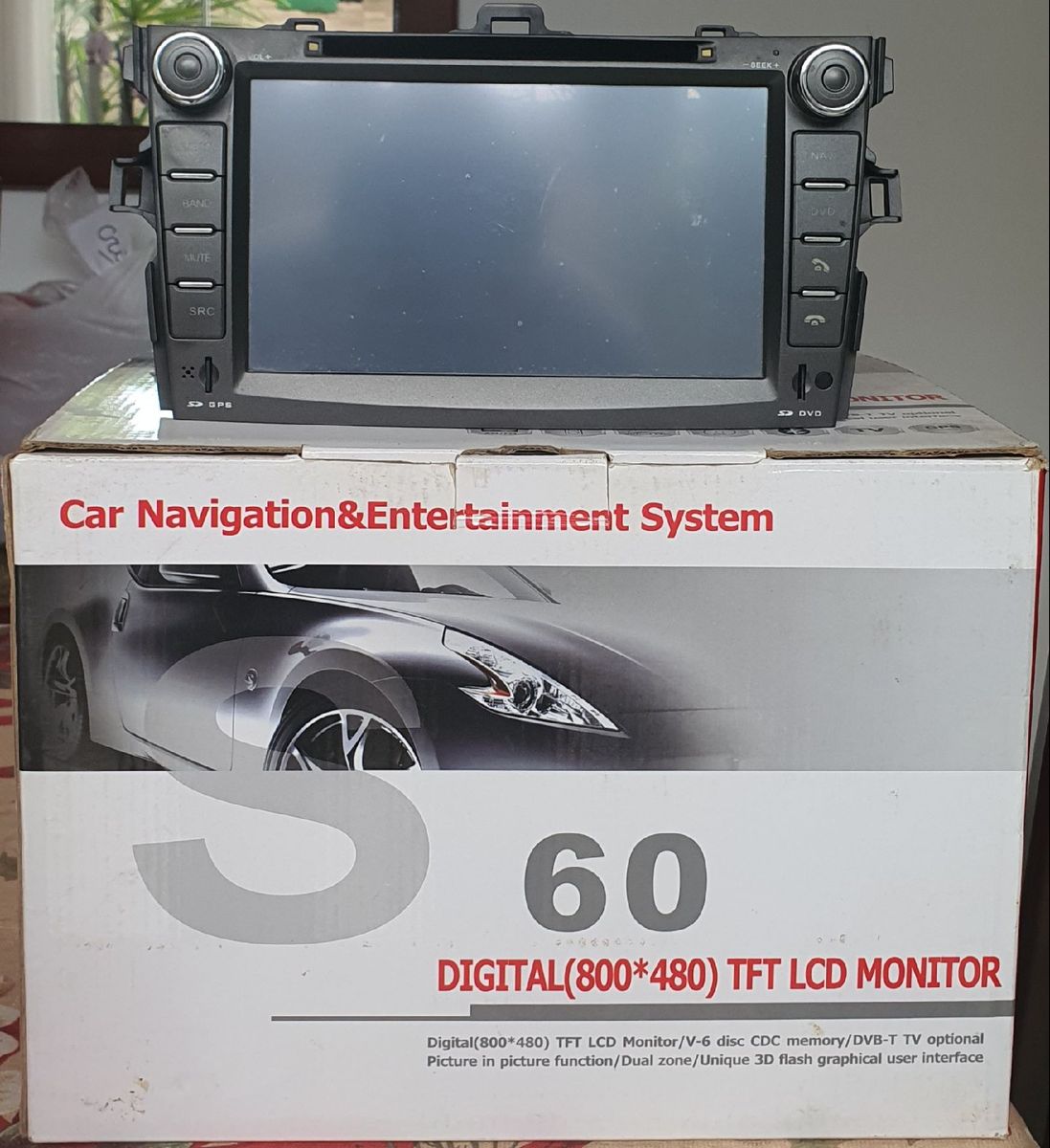 Central Multimidia S60 Digital 800x480 Universal Toyota Carro S60