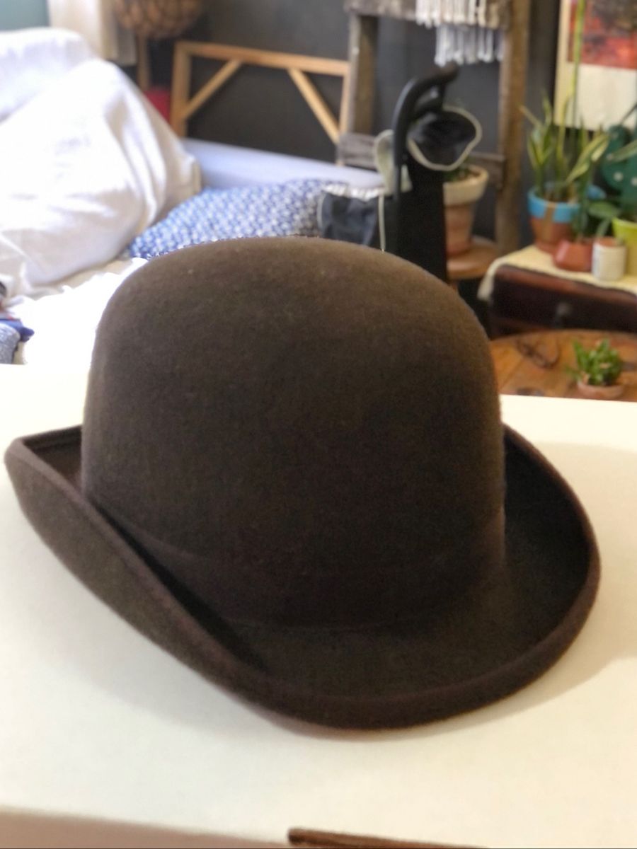 Chapéu Inglês em Lã Estilo Côco Importado Chapéu Masculino Made In