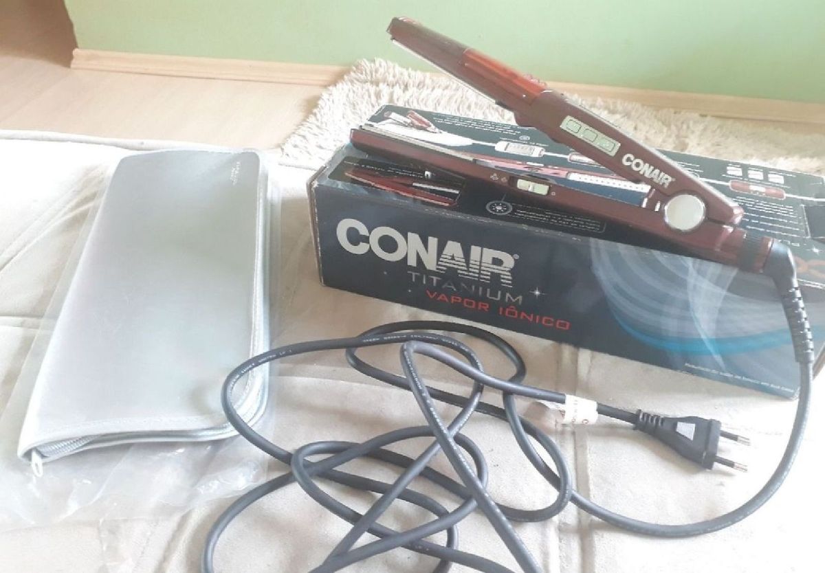 Chapinha/prancha Conair | Produto p/ Cabelos Feminino Conair Titanium ...