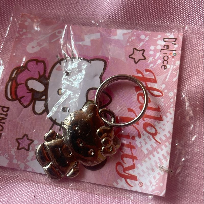Chaveiro Hello Kitty | Relíquia Pingente de Metal Anos 2000
