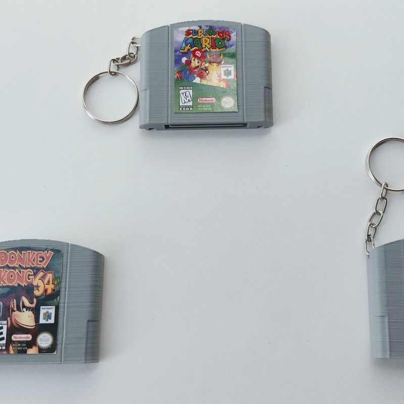 Chaveiro Personalizado Mini Cartucho Nintendo 64/Super Nintendo