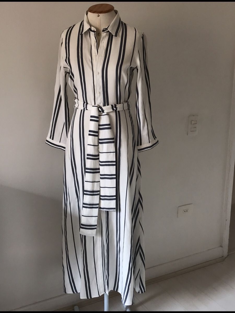 chemise listado - vestidos zara