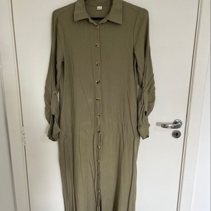 Chemise Verde Militar Vestido Feminino Renner Usado 88779067 enjoei