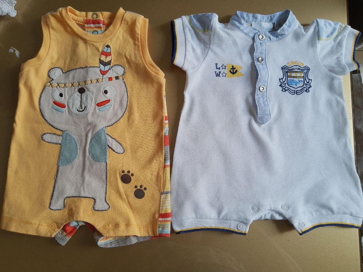 Chicco Macacao Infantil Masculino 1 Mes Roupa Infantil Para Bebe Chicco Usado Enjoei