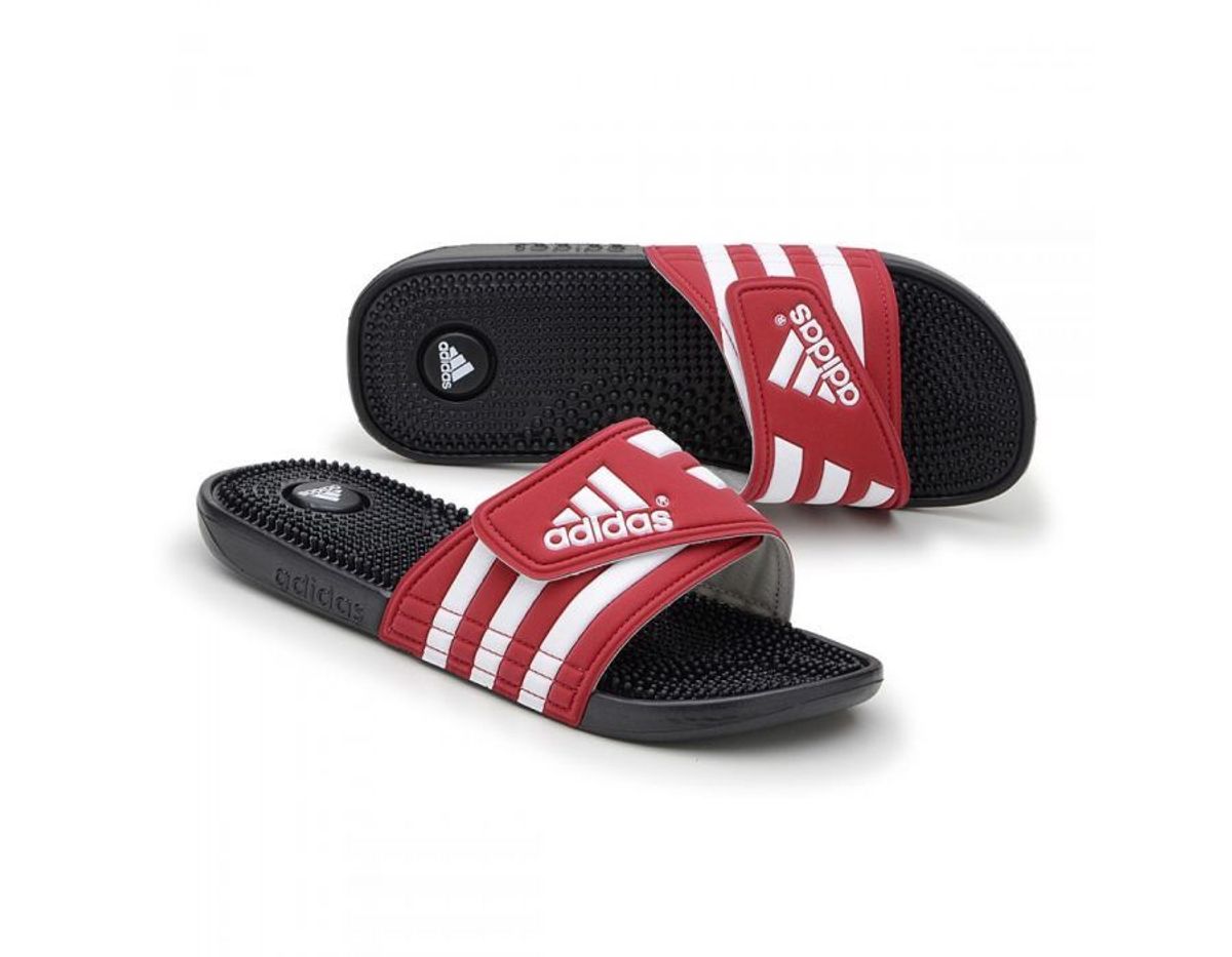 chinelo adidas adissage vermelho