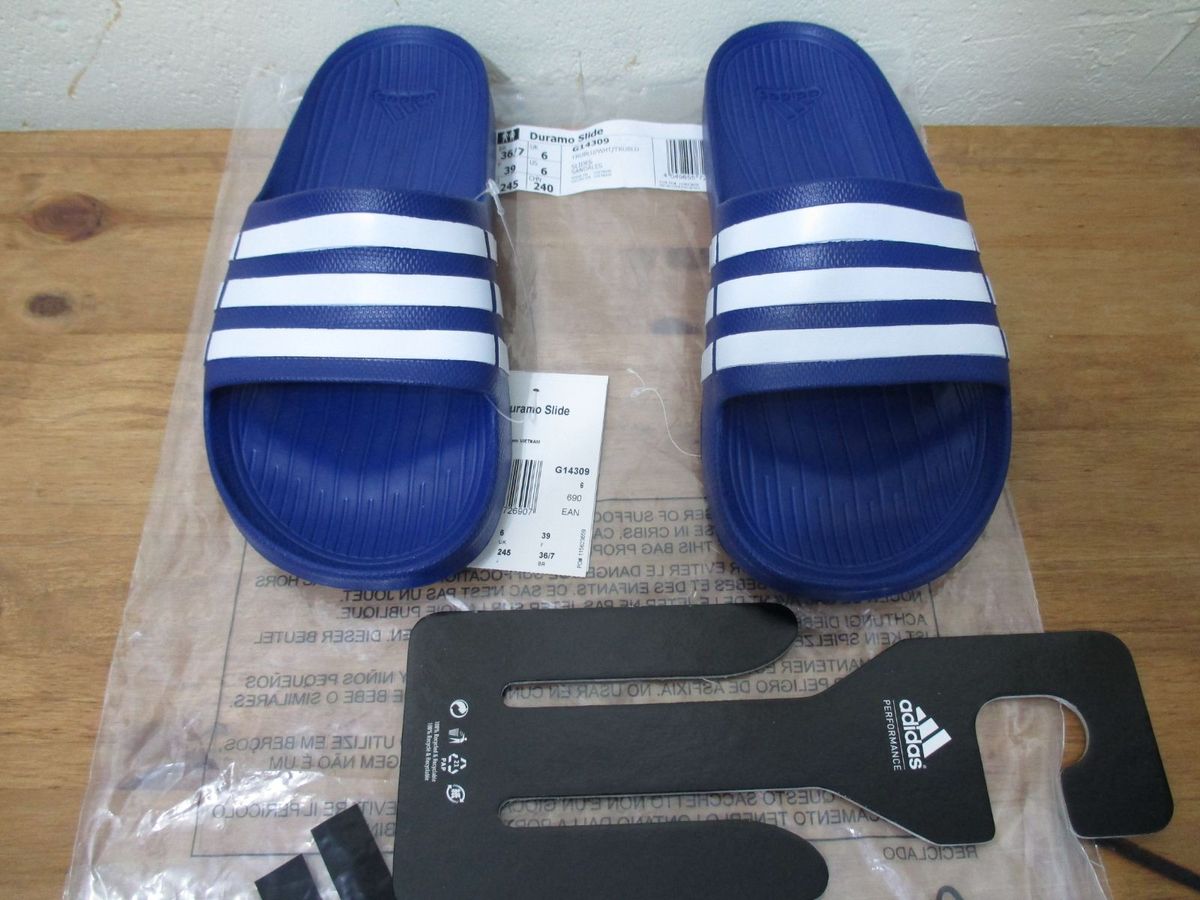 chinelo da adidas azul