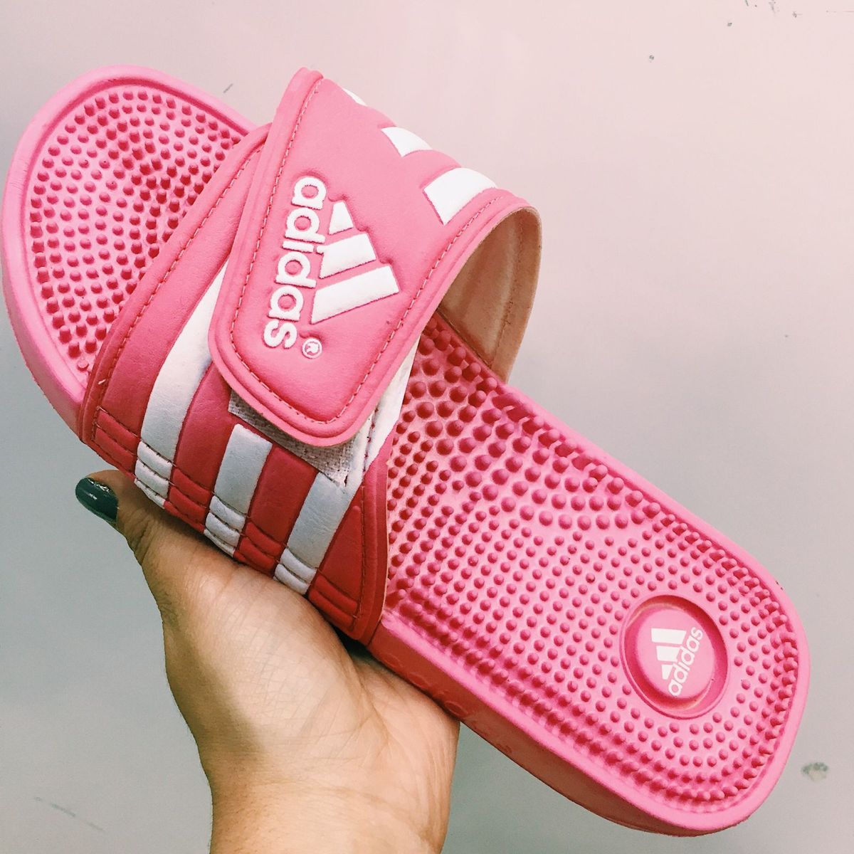 chinelo adidas rosa feminino