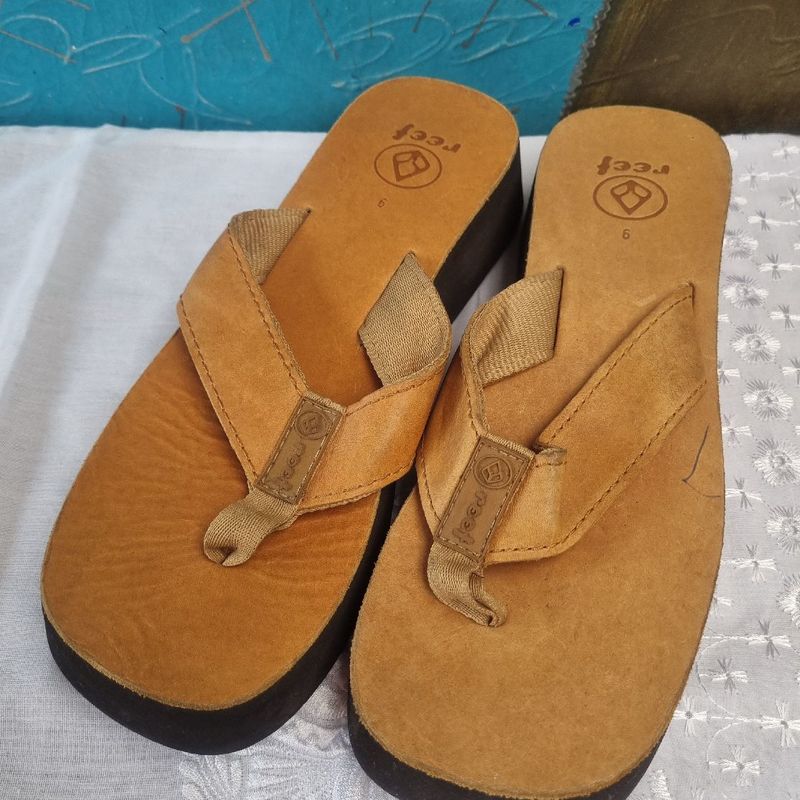 Chinelo deals reef couro