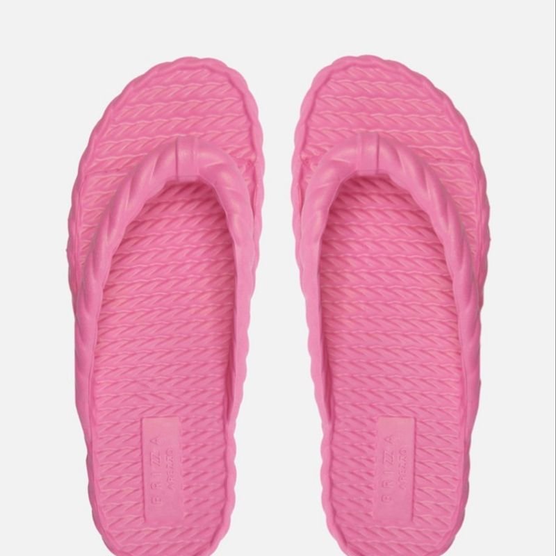 Chinelo de Dedo Rosa Brizza Arezzo Novo Eva Rasteira Feminina