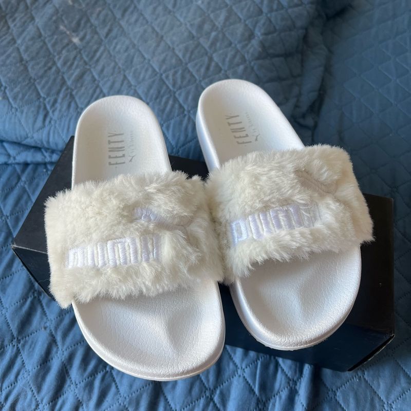 Chinelo Fenty Puma Rihanna Branco Rasteira Feminina Fenty X Puma Usado 107417093 enjoei