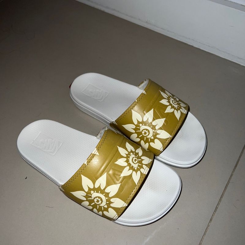 Vans floral outlet slides