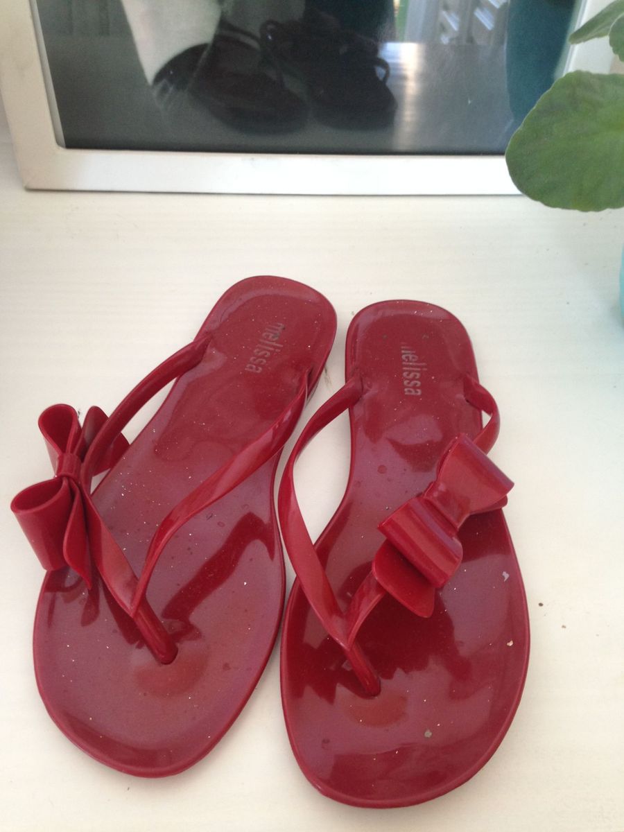 chinelo melissa vermelho