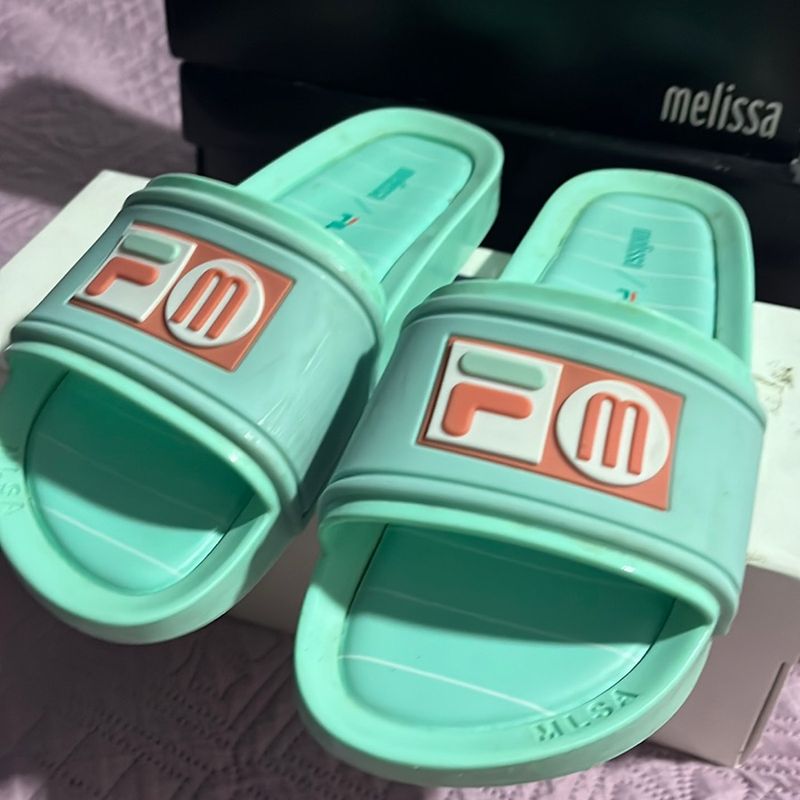 Chinelo Melissa/Fila Melissa E Fila Usado 86312492 enjoei