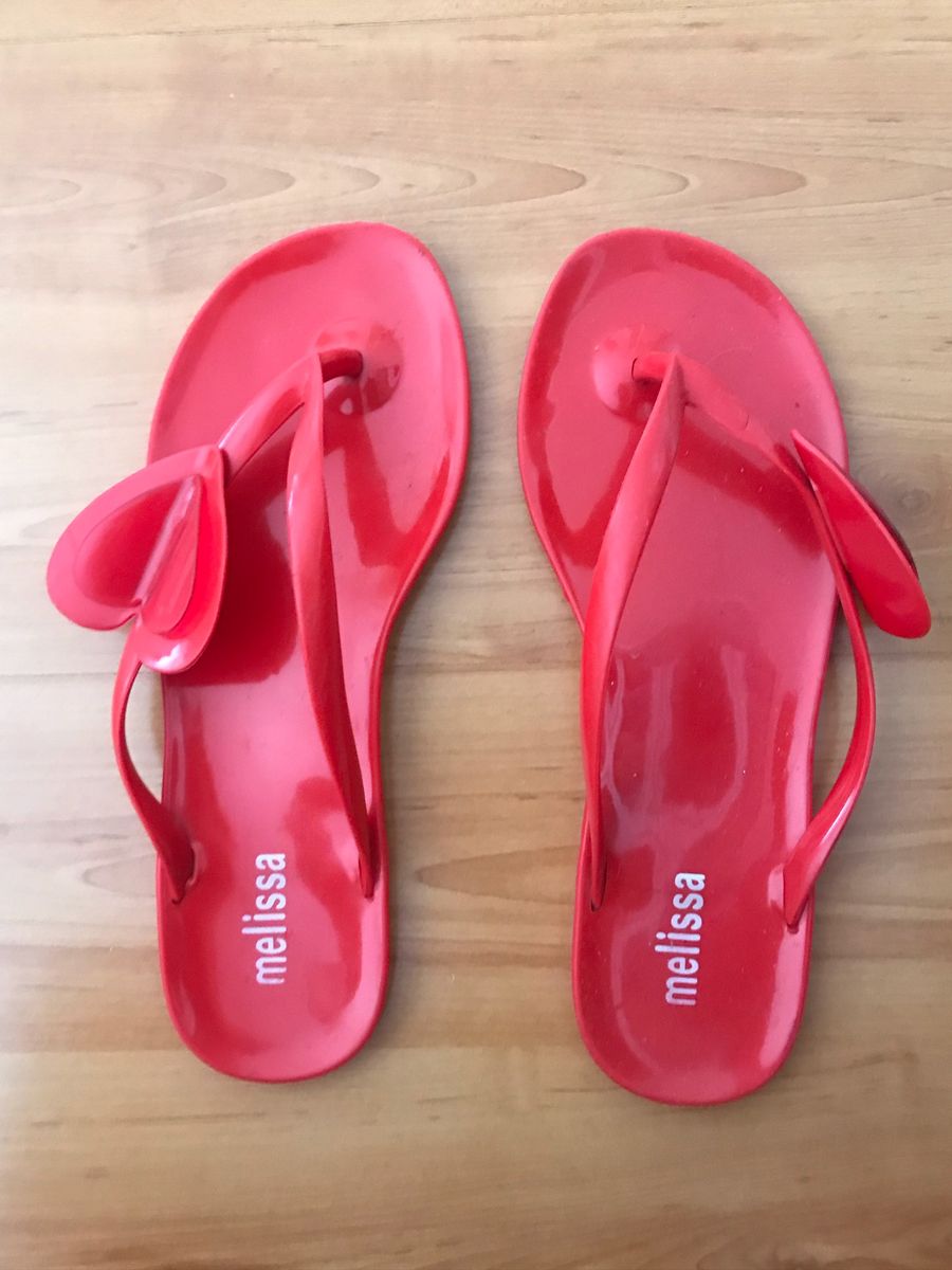 chinelo melissa vermelho