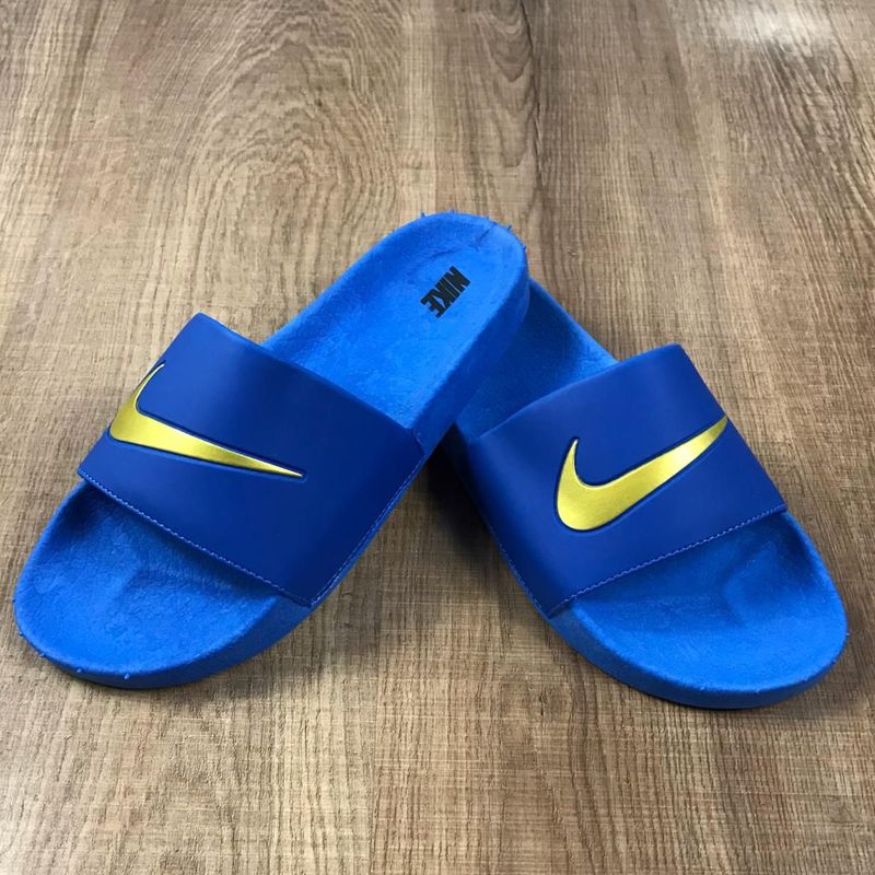 Nike slides store royal blue