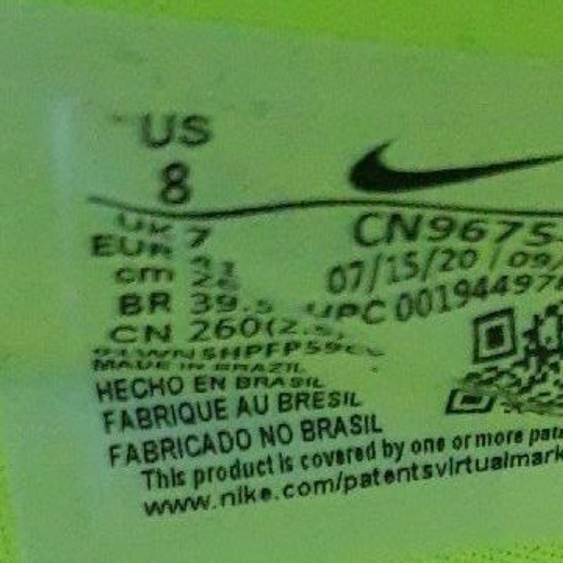 Nike verde online fluorescente