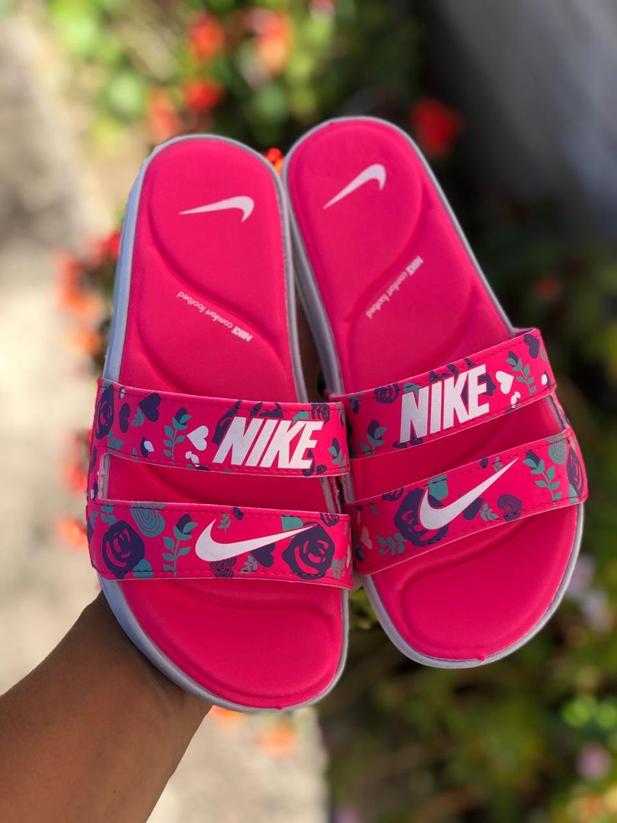 chinela da nike rosa