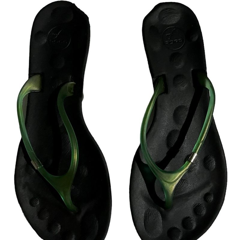 Chinelo Preto Pneu Reciclado Gooc Rasteira Feminina Gooc Nunca