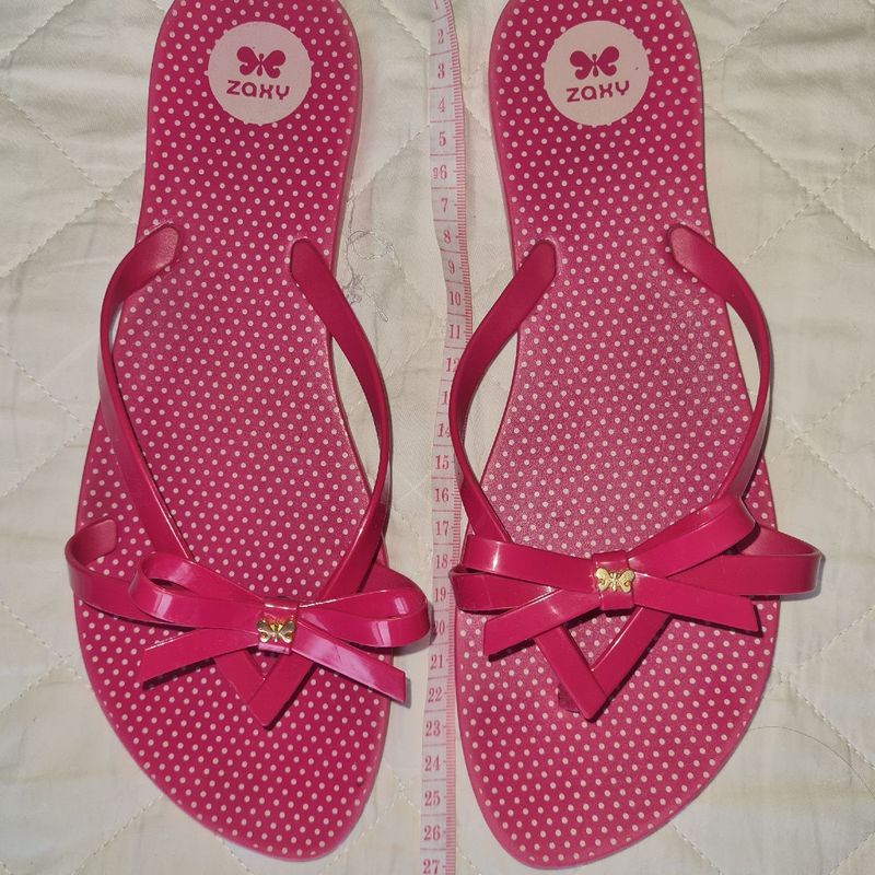 Chinelo Rasteirinha Vermelho Poá Zaxy Tam 38 | Zaxy Usado 95194001