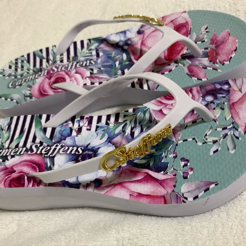 Salto Alto Sandalia Carmen Steffens Salto Grosso Chinelo Salto