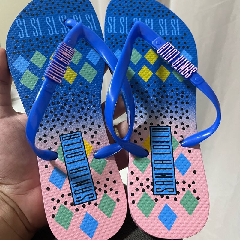Chinelo Santa Lolla Azul 37/38 Santa Lolla Nunca Usado 100392918