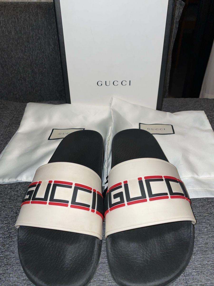 Chinelo Slide Gucci Original | Sandália Masculina Gucci Usado 74474917 ...