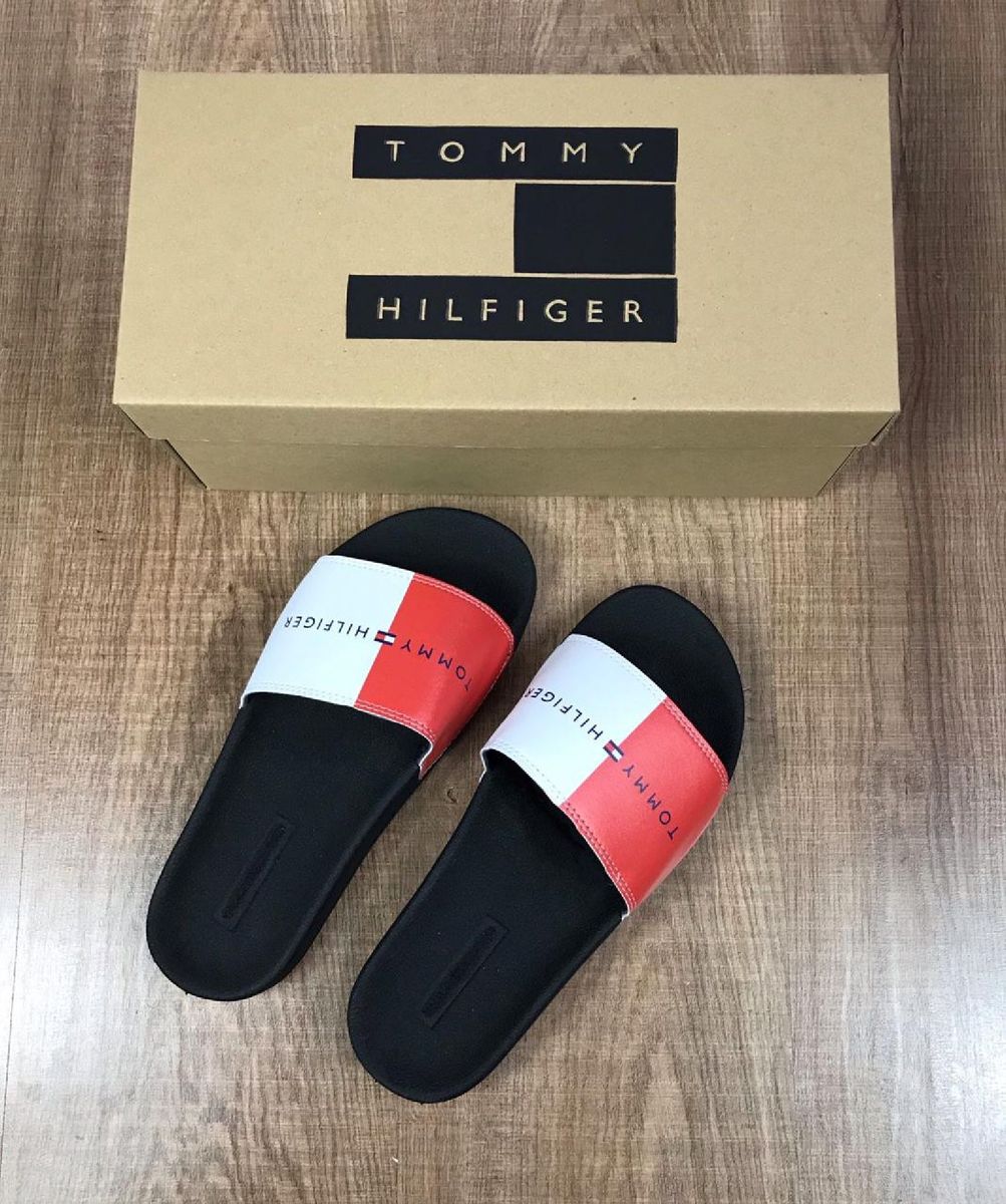 chinelo slide tommy hilfiger