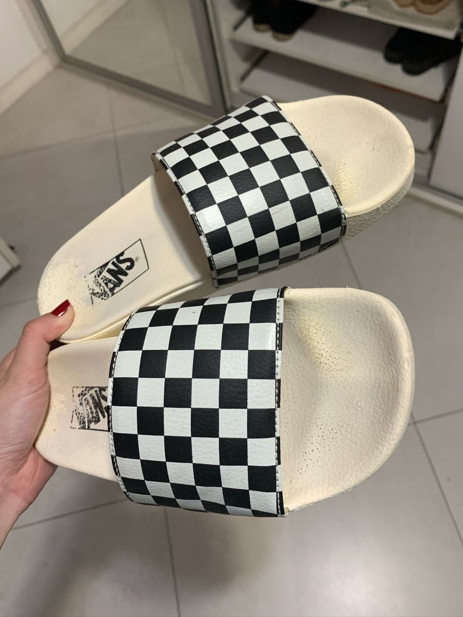 chinelo quadriculado vans