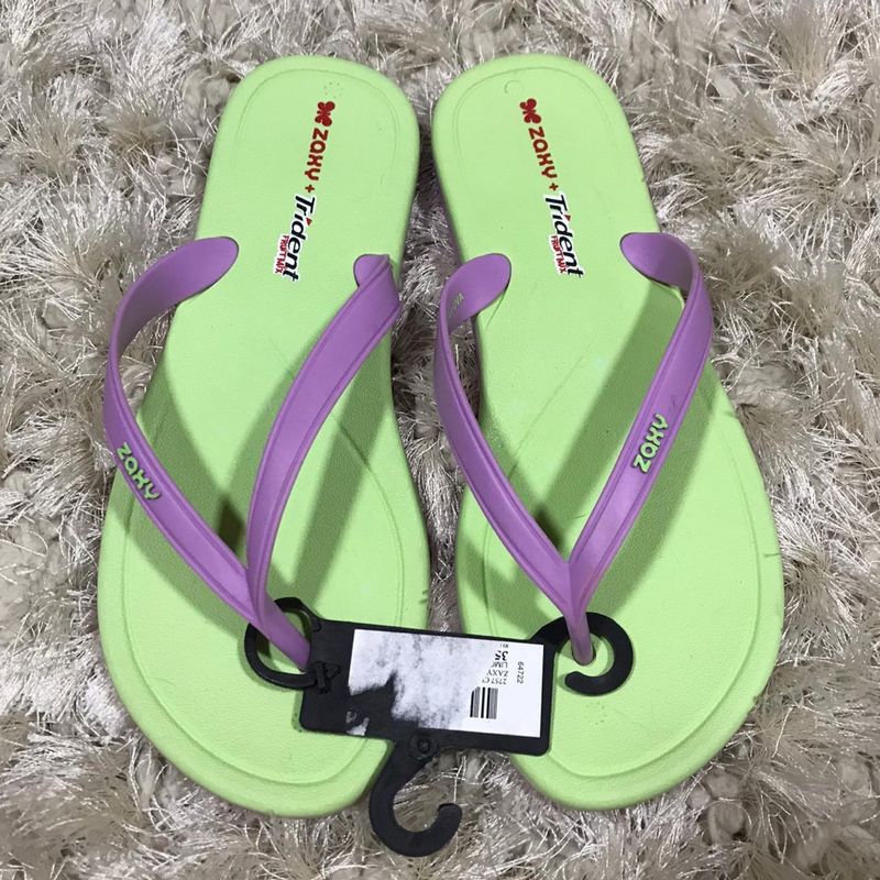 ちったん Chinelo Zaxy + Trident, Novo e com Lacre/Etiqueta | Zaxy Nunca