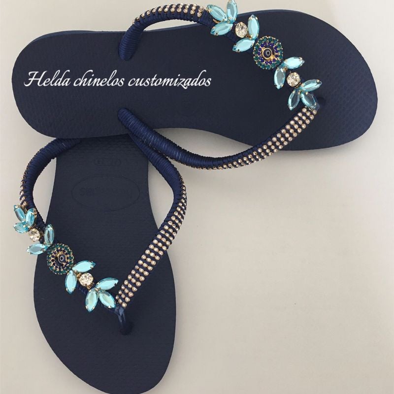 Sandalias deals havaianas decoradas