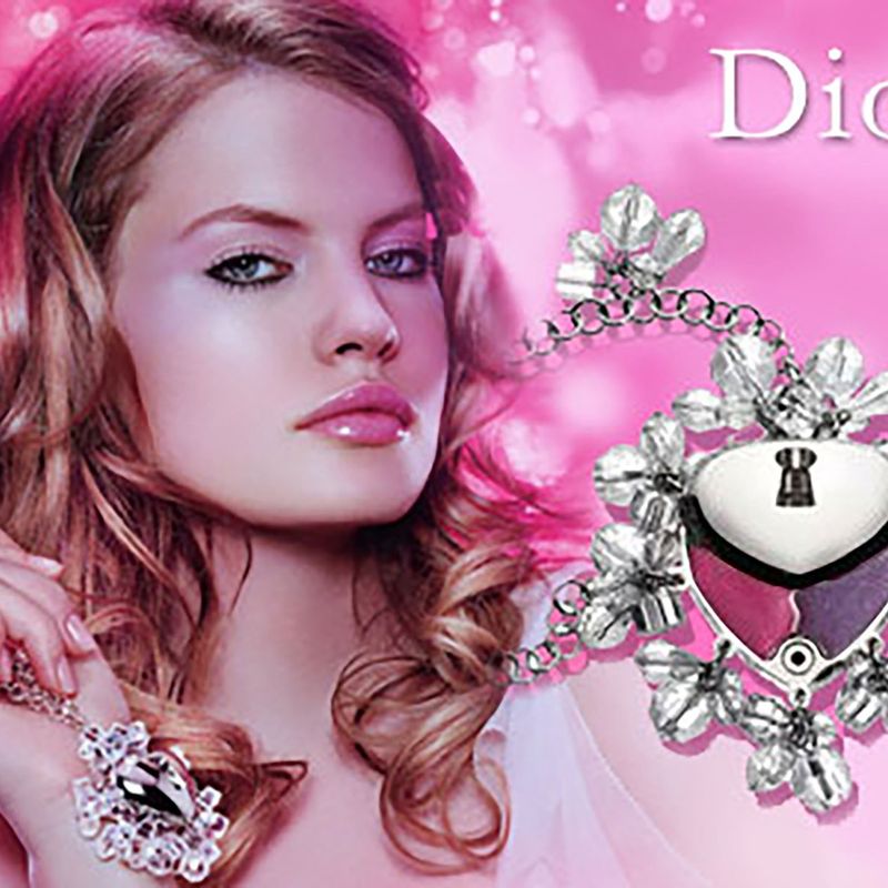 Christian Dior Pretty Heart Charm Lip Gloss Bracelet - Original
