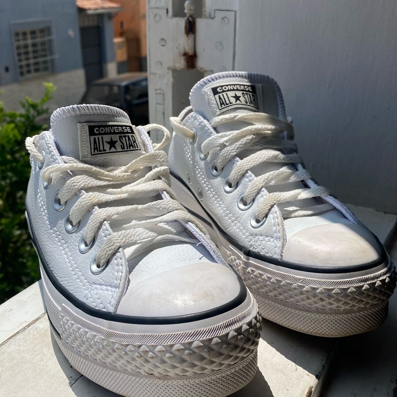Branco Cano Baixo Tenis All Star Branco Chuck Taylor Tênis