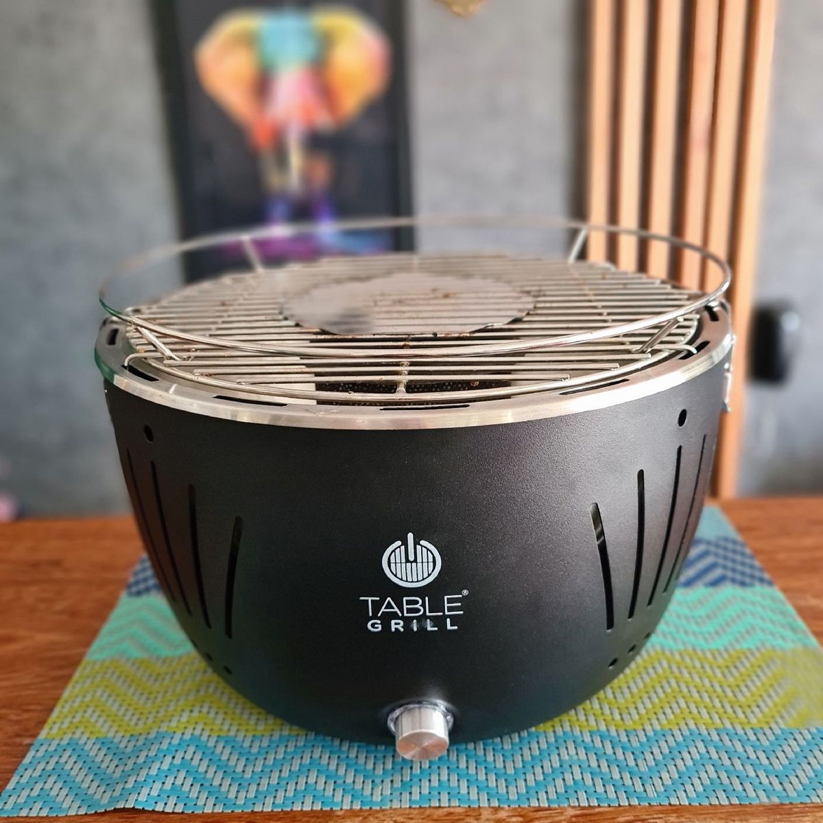 Churrasqueira de Mesa a Carvão Table Grill Móvel de Cozinha Table Grill Usado 83467624 enjoei