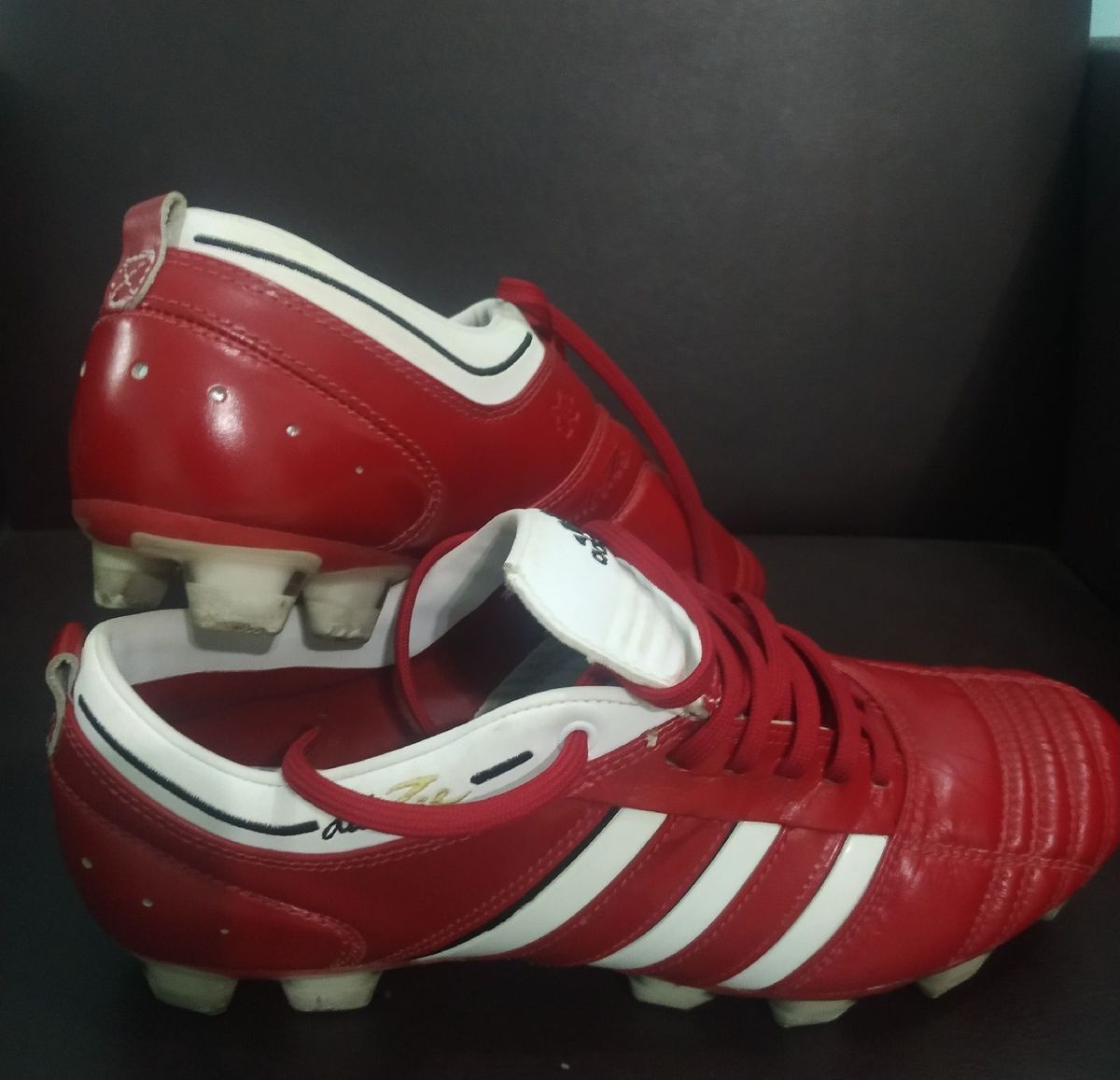 chuteira adidas adipure couro de canguru