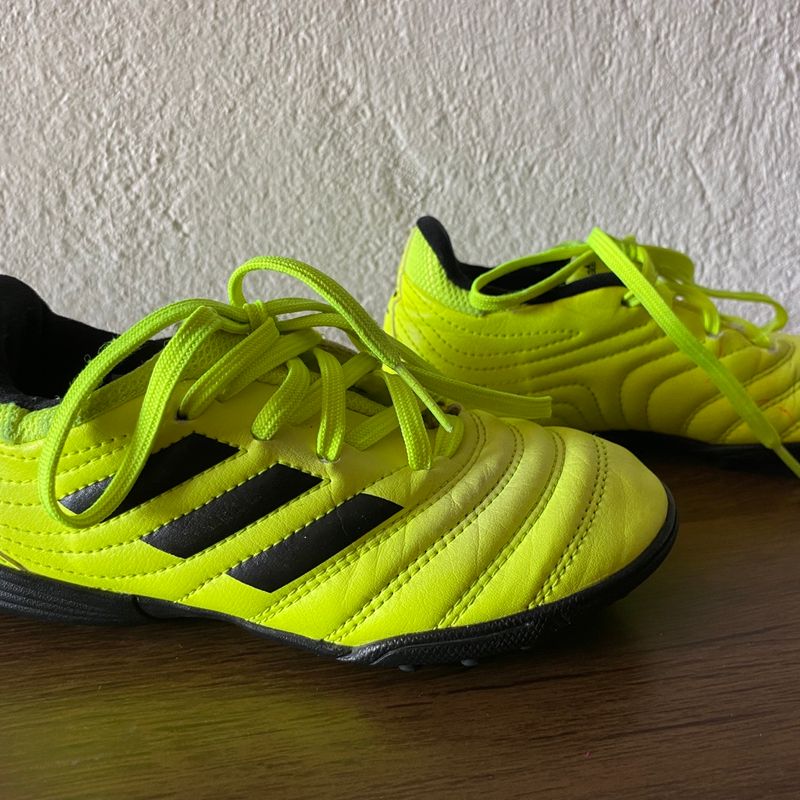 Chuteira Society Infantil Masculina Adidas Copa Tf Verde Limão+preto  Tam 28 Roupa Esportiva Masculino Adidas Usado 93349177 enjoei