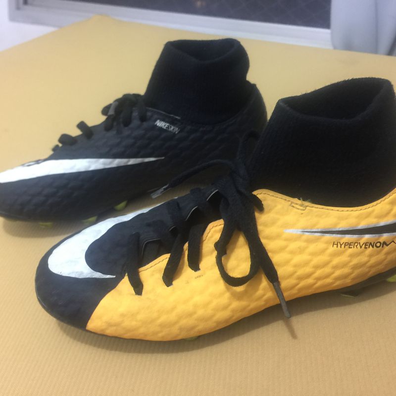 Chuteira nike hypervenom store amarela