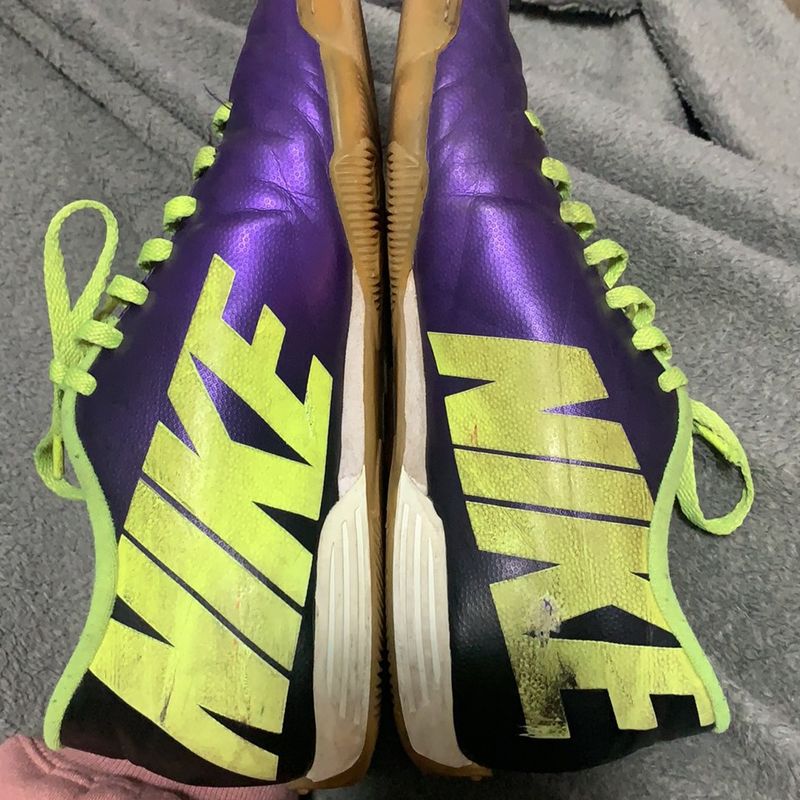 Chuteira nike mercurial store roxa e verde