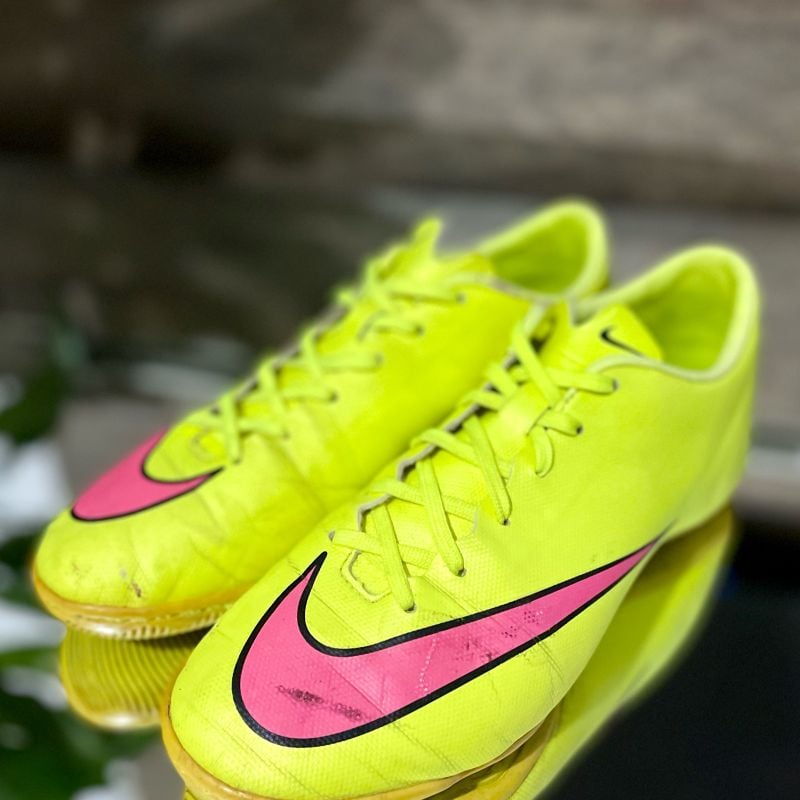 Chuteira nike shop mercurial verde fluorescente