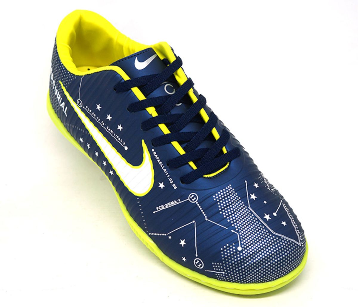 tenis de futsal nike mercurial verde limão