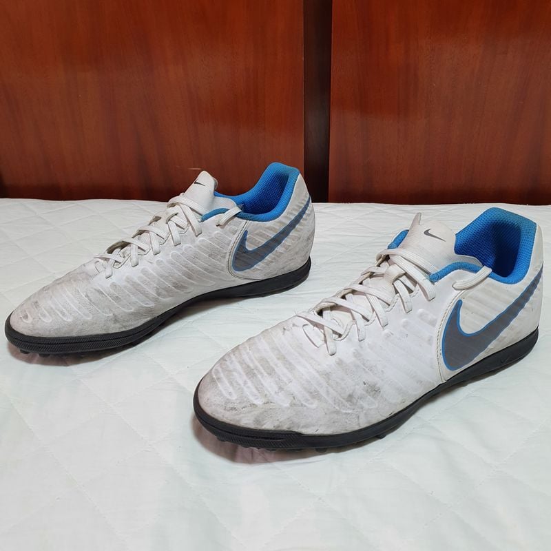 Nike tiempo store branca e azul