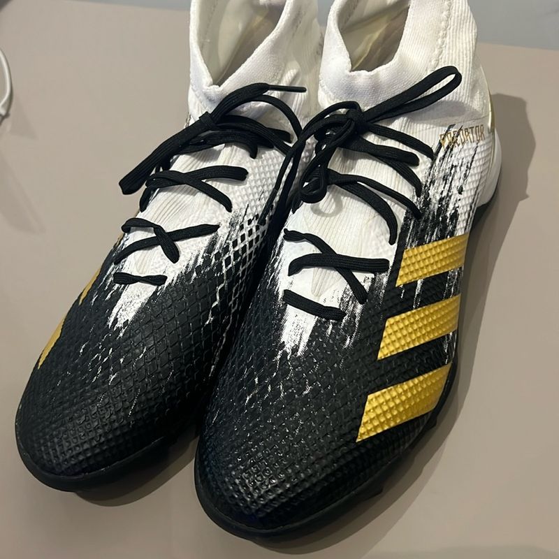 Chuteira Society Adidas Predator 9 1 2 Preto e Branca Roupa Esportiva Masculino Adidas Nunca Usado 92282978 enjoei