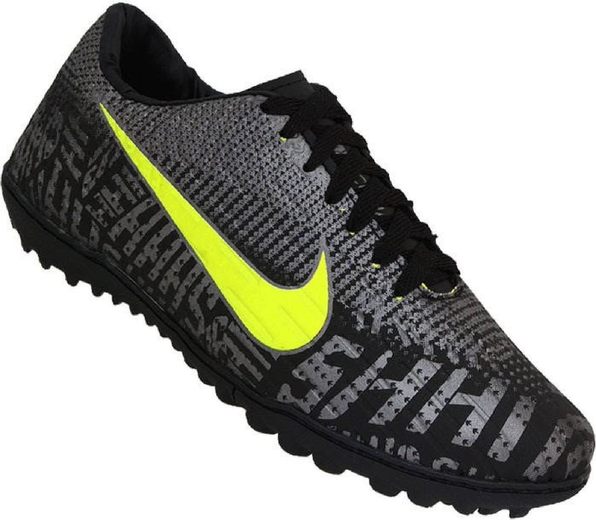 chuteira society nike mercurial verde limão