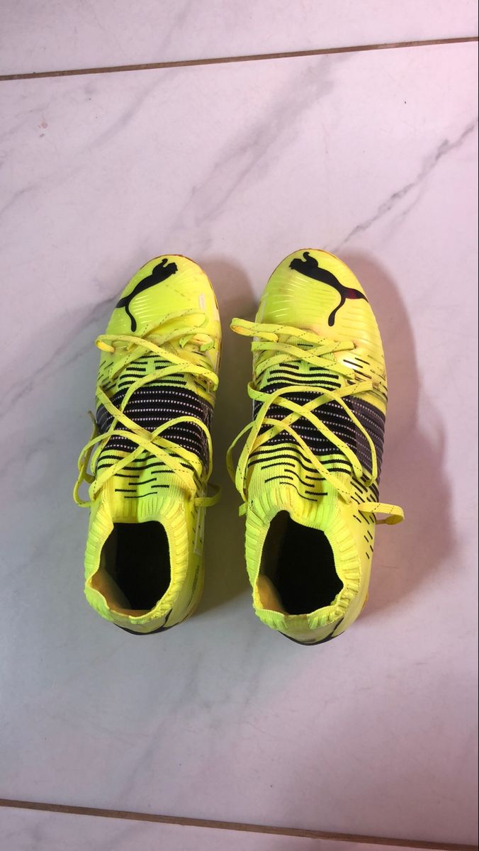 Chuteira Society Puma Tipo Botinha Roupa Esportiva Masculino Puma Usado  96958159 enjoei