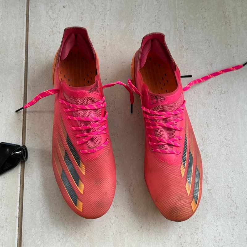 Chuteira X Ghosted.1 Campo Adidas: Rosa+Laranja - Original