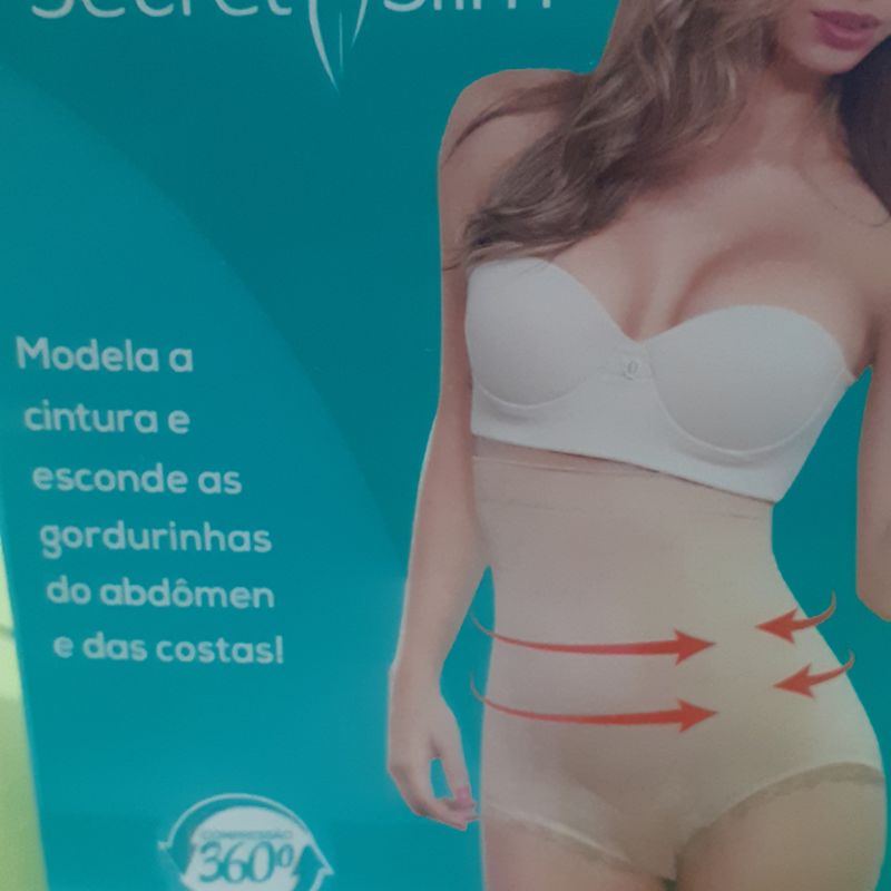 Cinta-calça shaper cintura cinturão bege