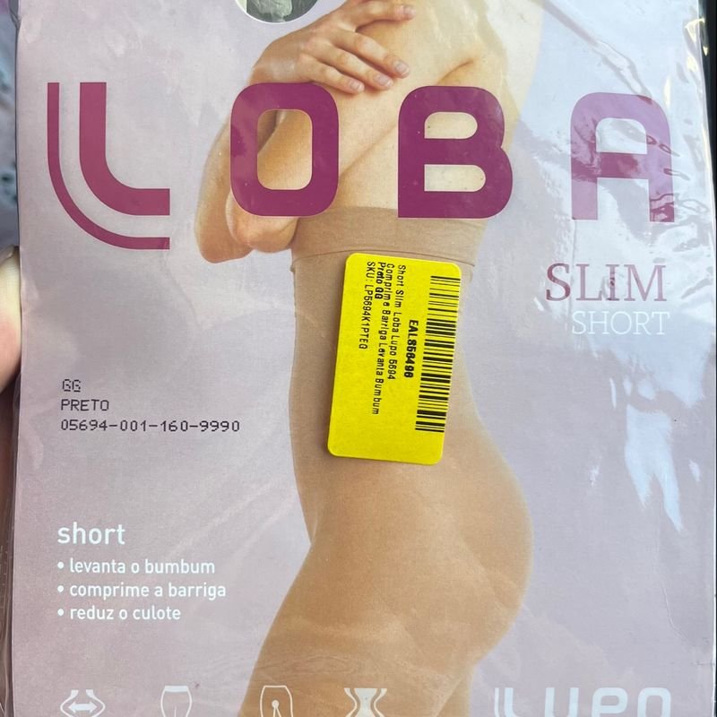 Cinta Short Loba Slim Sem Costura Com Abertura entre as Pernas Lupo 5694