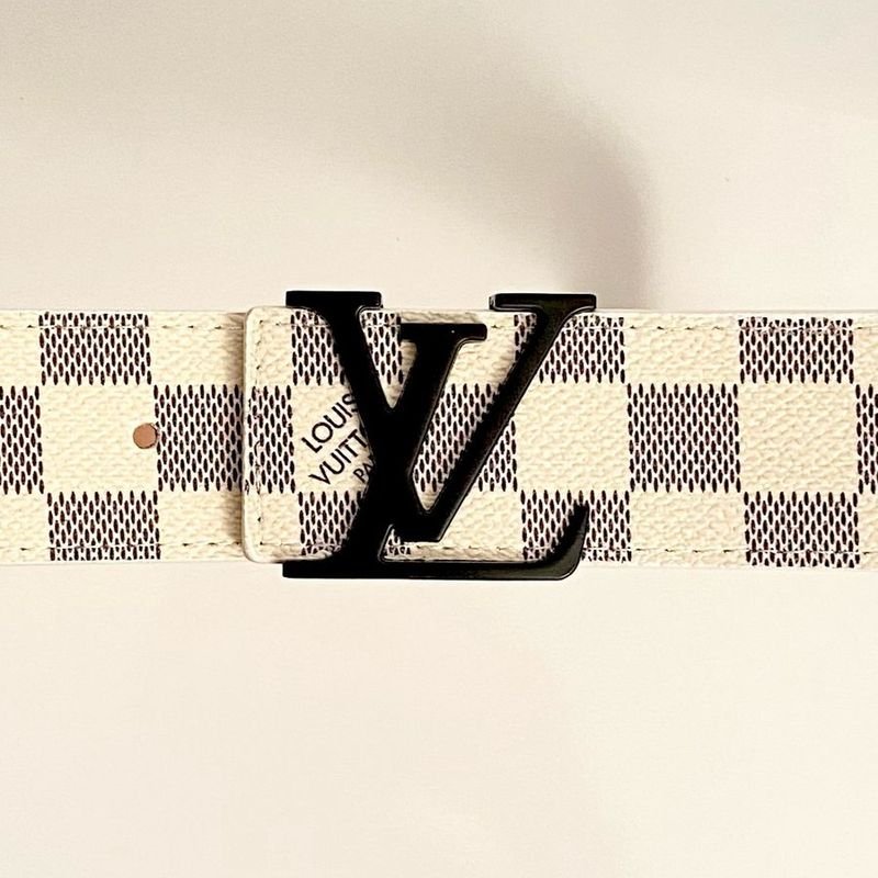 CINTO LOUIS VUITTON DAMIER COBALT FIVELA PRETA