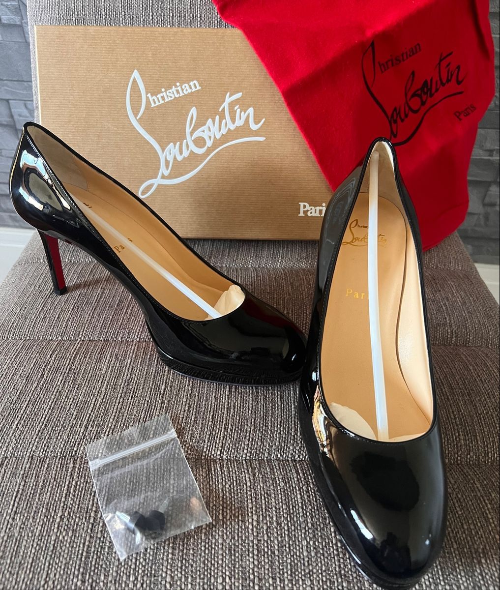 Novo! Clássico Christian Loubotin New Simple Pump Preto