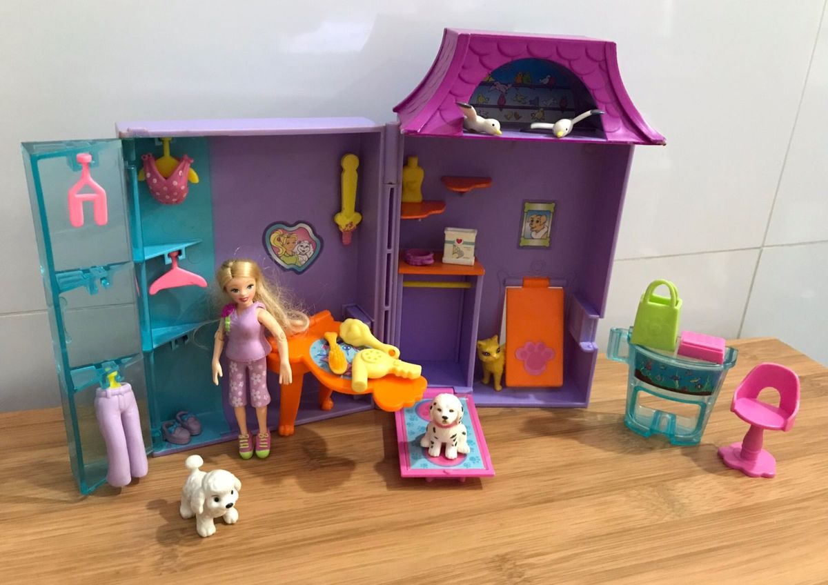 Clínica Veterinária Polly Pocket Set Completo com Acessórios