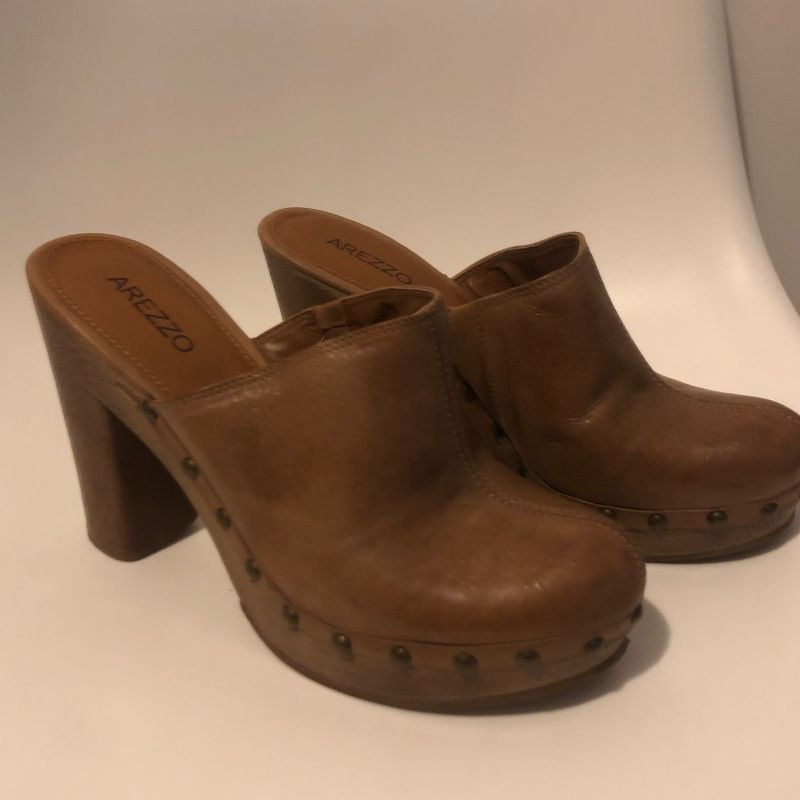 Clog Tamanco Caramelo Arezzo Sapato Feminino Arezzo Usado 33523039 enjoei